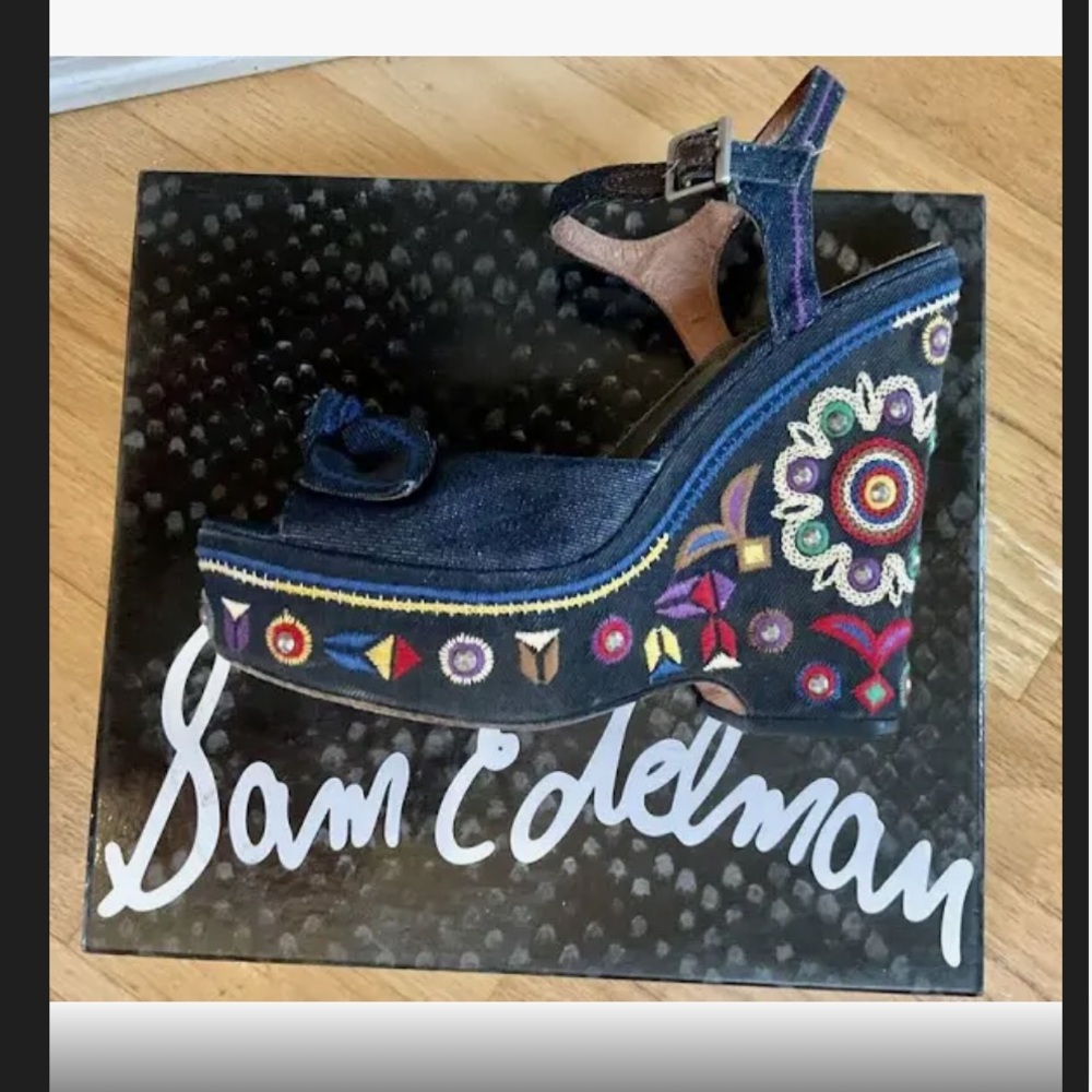 Sam Edelman Denim Jean Embroidered Boho Rylee - Picture 10 of 10
